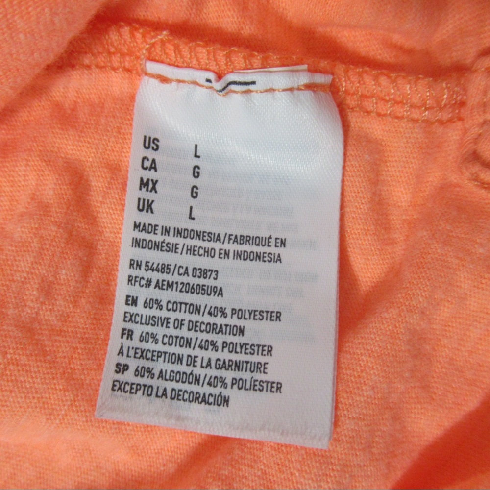 American Eagle Bright Orange Polo Shirt Size Large - Picture 9 of 12